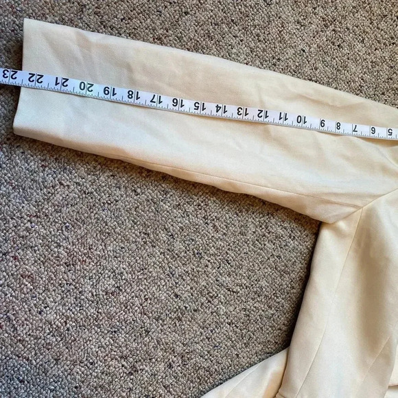 Pendleton Suit Blazer Jacket 100% Wool 1 Button Beige Women Size 14 Pockets - Picture 3 of 8